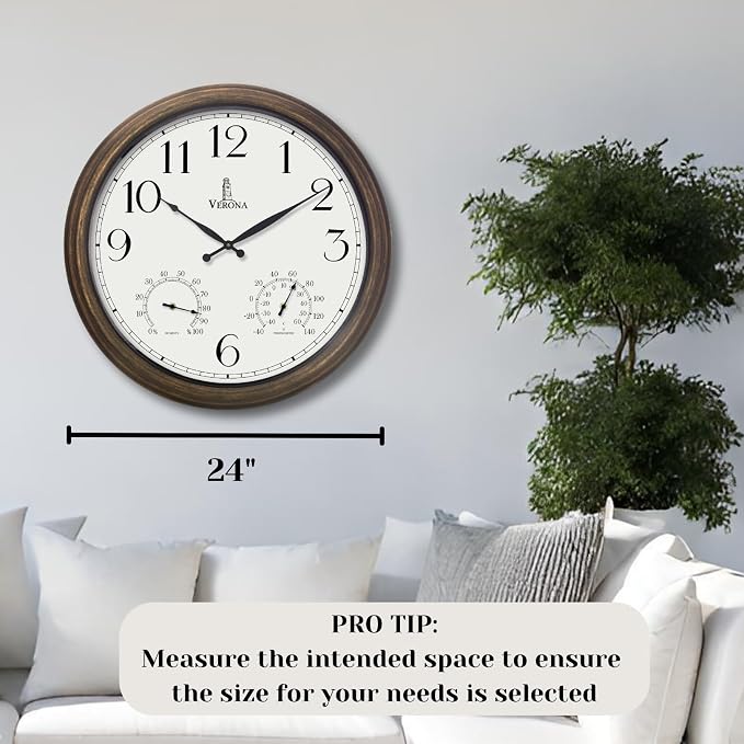 Outdoor Clocks for Patio Large Waterproof