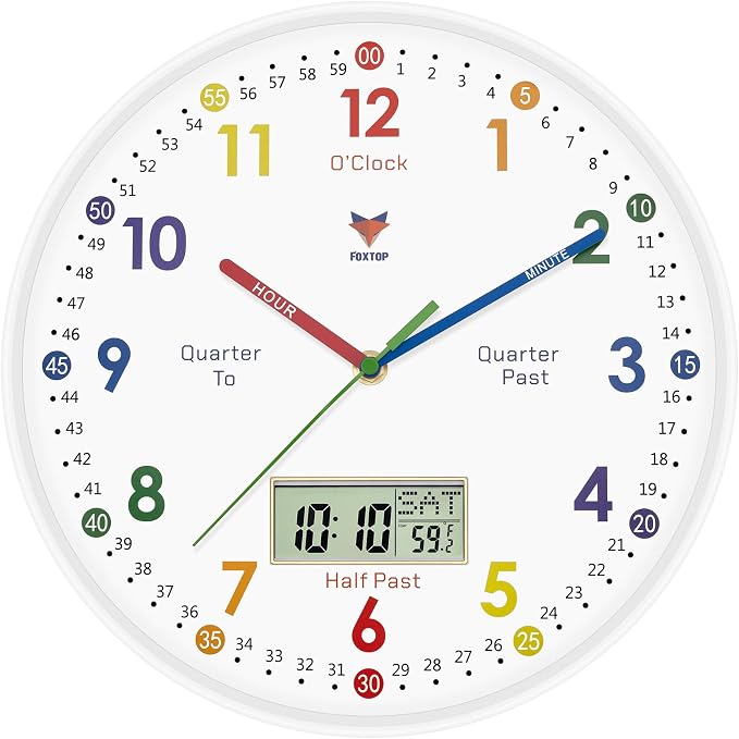 Foxtop Digital and Analog Learning Clock
