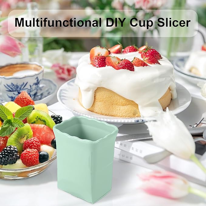 quskay 2-Pack Strawberry Slicer Cup Cutter: Fruit Cup Cutter Slicer Cup Chopper for Strawberries Egg Banana Slicer Quickly Making Fruit Vegetable Salad Strawberry Cutter Mini Slicer Kitchen Gadget