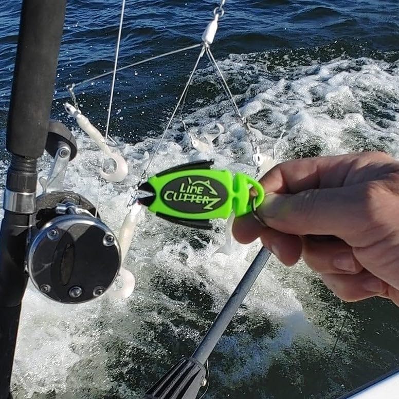 LINE CUTTERZ Patented Dual Hybrid Ceramic Cutter + Stainless Steel Micro Scissors Fishing Line Cutter - Orange - color: Orange