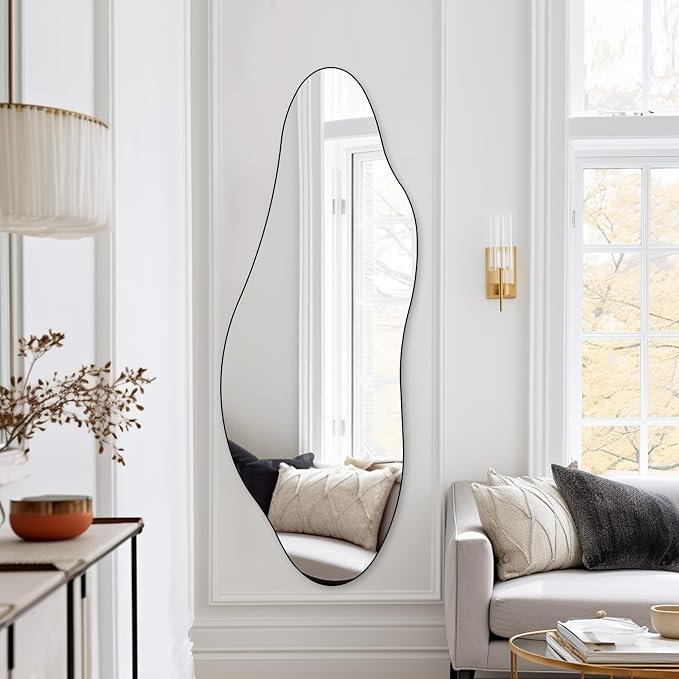 QDSSDECO Full Length Mirror 63"x24" Irregular Wall Mirror Star Frameless