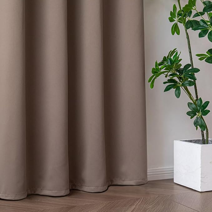 IGEMAEVE Blackout Curtains 108 Inch Length 2 Panels Set, Grommet Energy Saving