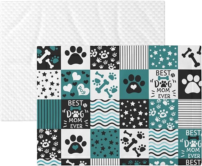 Paws Blanket for Dog Cat - Dog Puppy Blankets 23x16 Stripes Love Bones Throw Blanket for Couch