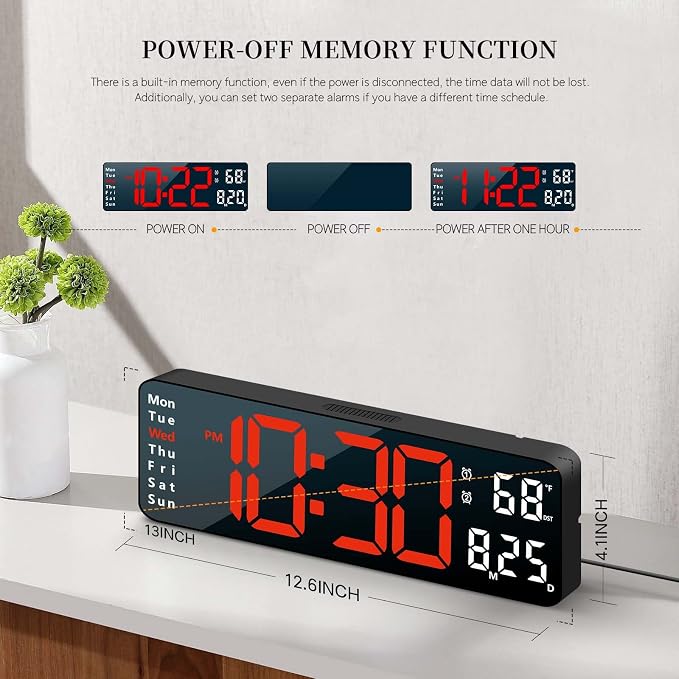 Digital Clock, Digital Wall Clock