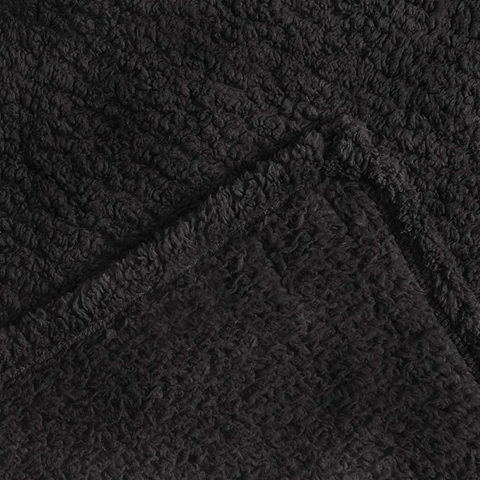Pet Blankets for Couch Sofa Bed Dog Blankets Reversible Cat Blanket Soft Furniture Protector Cover for Small Medium Large Dogs Cats, Black, 39 x 47 inches