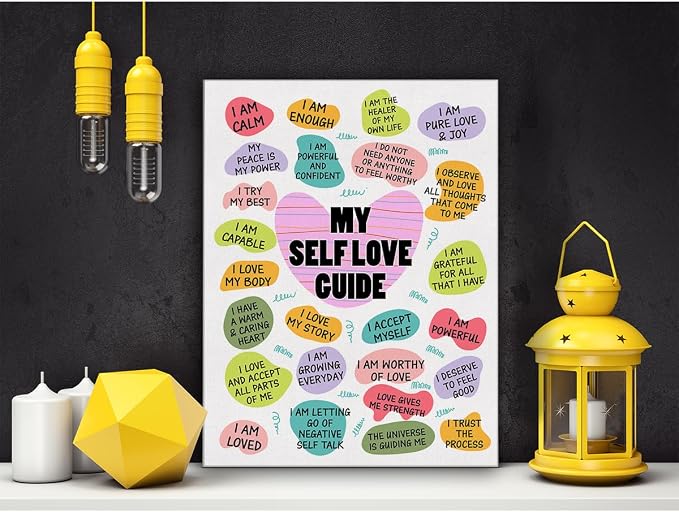 Inspirational Self Love Poster Canvas Wall Art