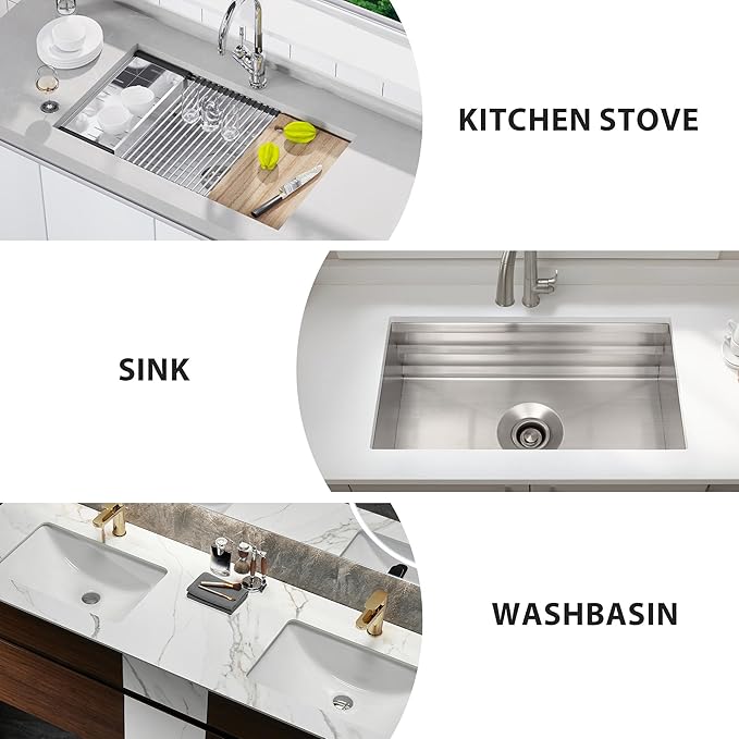 18Inch Sink Splash Guard – Extended Length & Tall Silicone Kitchen Sink Splash Guard with Overhang Drainage Design & Strong Suction Cups for Countertop(Green, 18''x3.5'')