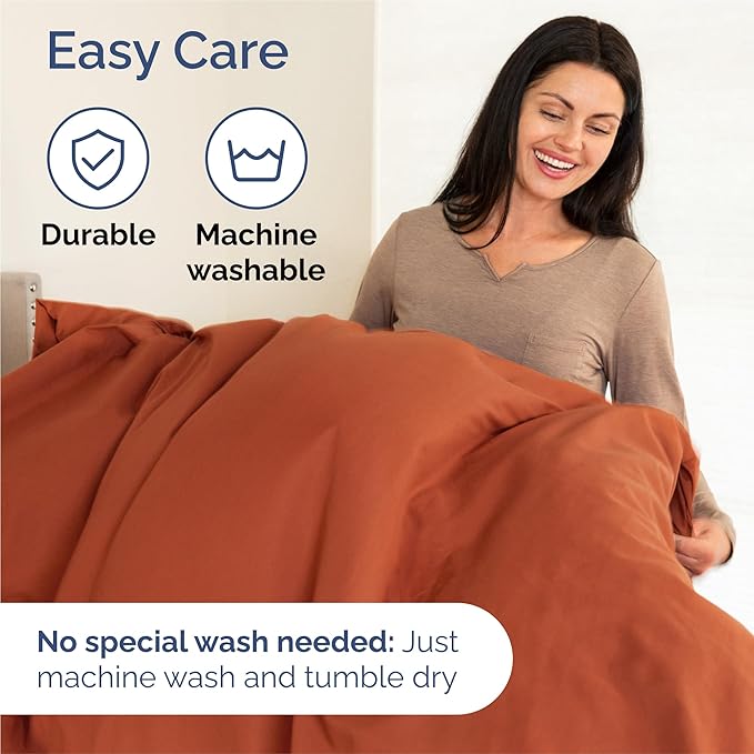 King Size 4 Piece Sheet Set - Comfy Breathable & Cooling Bed Sheets Set - Hotel Luxury Bedding for Women, Men, Kids & Teens - Deep Pockets, Easy-Fit, Super Soft & Wrinkle Free - Oeko-Tex - Terracotta