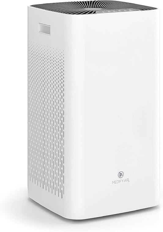 Medify MA-112 Air Purifier V3.0 with True HEPA H13 Filter|5,948 ft² Coverage in 1hr for Smoke, Wildfires, Odors, Pollen, Pets | Quiet 99.9% Removal to 0.1 Microns | White, 1-Pack