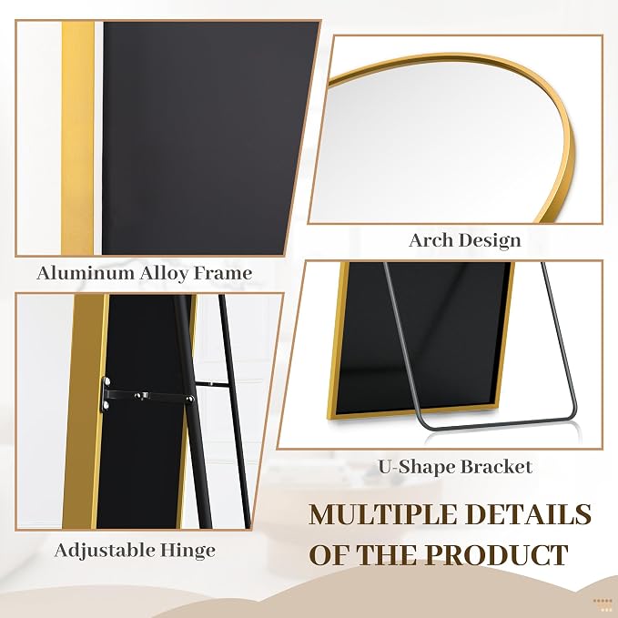 Suidia 58"x21" Arched Full Length Mirror