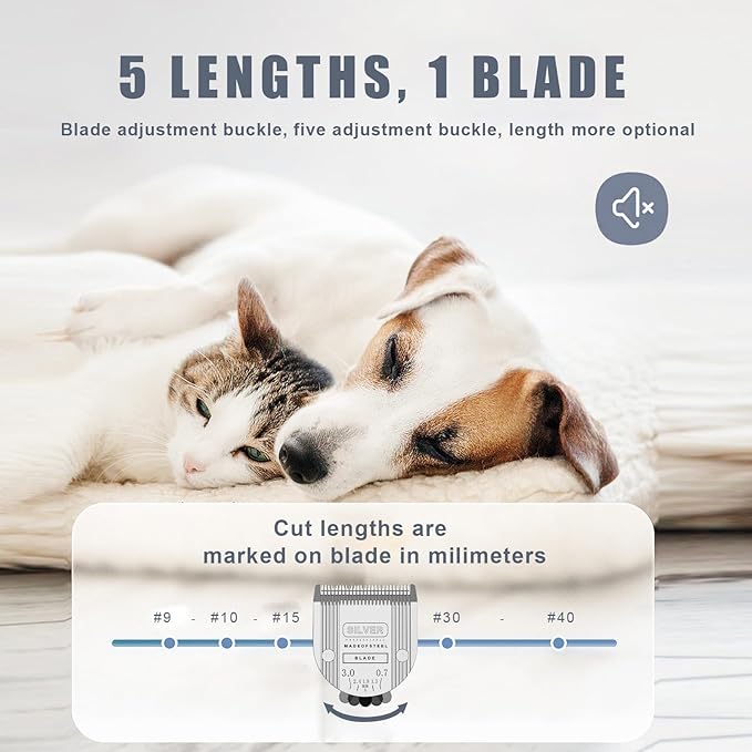 2PCS Adjustable 5 in 1 Replacement Blades Compatible with Wahl 5 in1 Clipper Bravura, Chromado, Creativa, Figura, Motion, Supergroom Dog Grooming Clippers