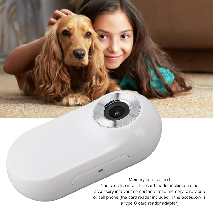 Sorandy Pet Sport Camera, 1080P Dog Tracker Collar, Upgrade 360° Rotating Cat Camera Collar with 6 Layer Optical Glass Lens, 170° Wide Angle Video Image, 2‑3 Hours Working Time