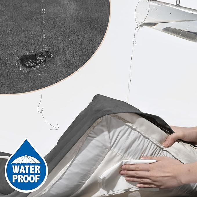 Comfort Expression Orthopedic Dog Bed for Medium Dogs 30x20 Inch, Waterproof Supportive Egg Crate Foam Medium Pet Bed with Removable Bolster, Dog Couch with Washable Cover & Non-Slip Bottom, Dark Grey