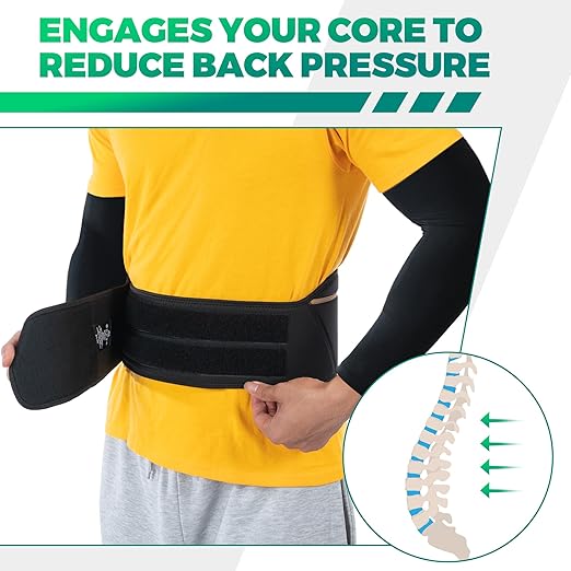 Back Smart Brace for Lower Back Pain Relief - Lightweight Copper Lumbar Brace for Men and Women, Lumber Support Belt with Adjustable Velcro for Sciatica - Large/X-Large, 1 Pack