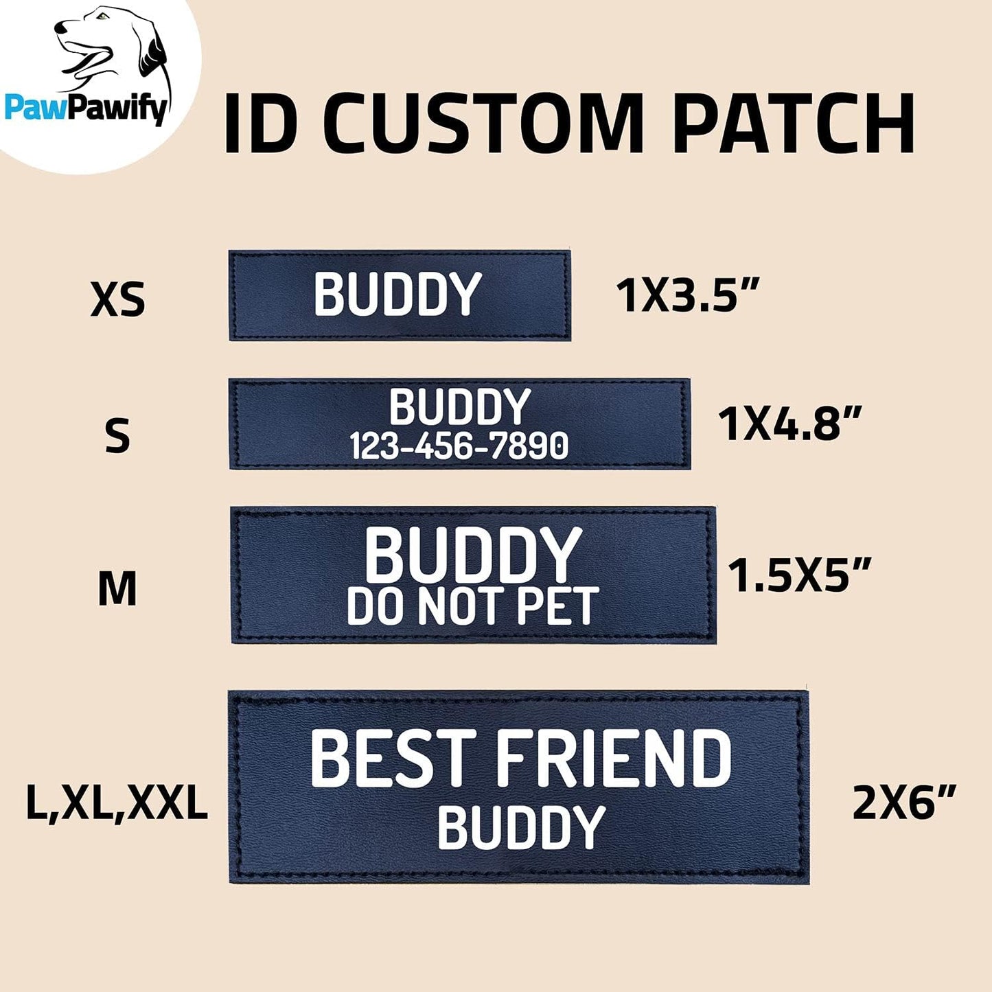 PawPawify Custom No Pull Dog Harness with Name and Phone Number, Heavy Duty Personalized Pet Vest to Prevent Tugging, Pulling, or Choking, Training and Walking (Camouflage Blue, S (10-19LBS))