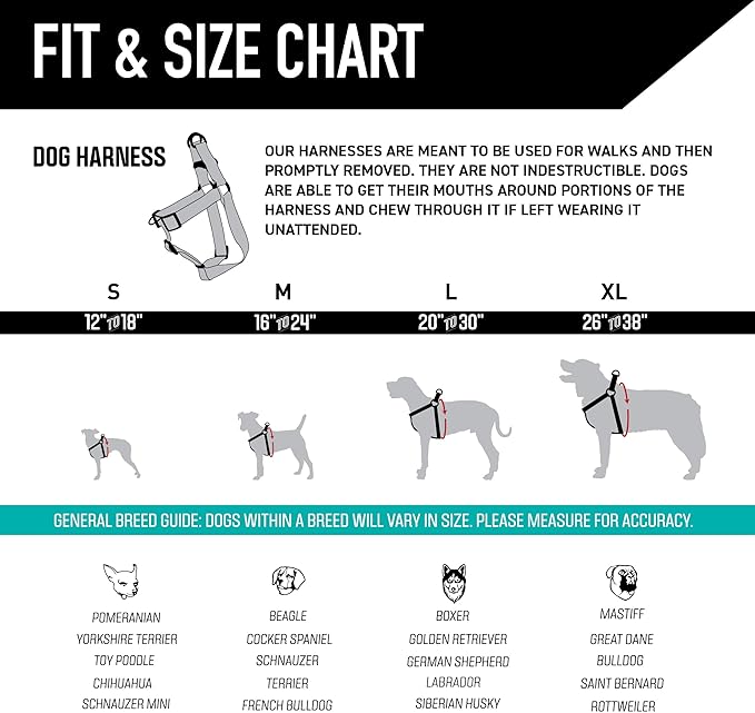 Wolfgang Heavy Duty Adjustable Dog Harness, Pull-Tested to Over 800 lbs for Walking & Training, Daydream Print, Extra Large