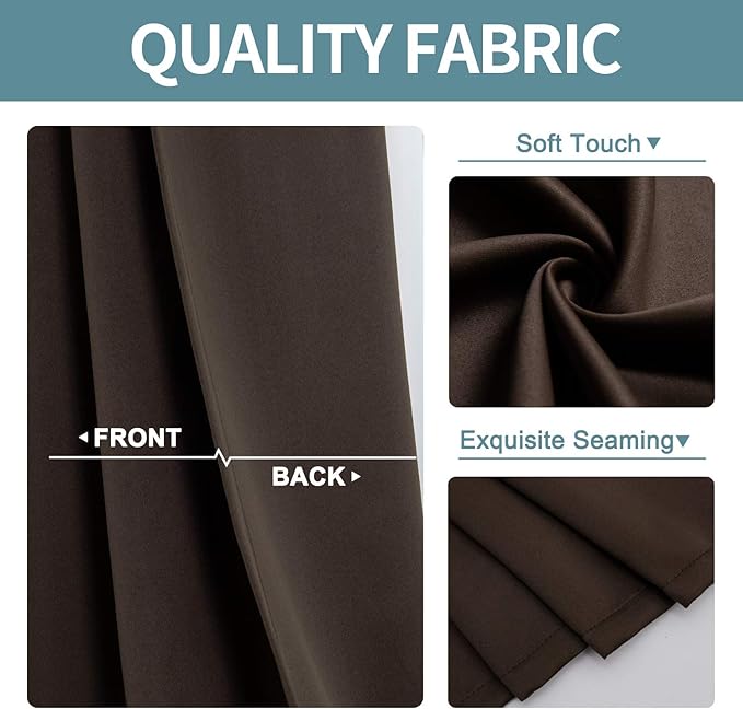 ChrisDowa Brownout Curtains 78 inches Long
