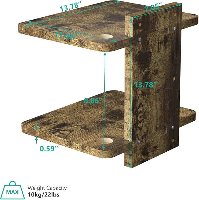 WALI Floating TV Shelf, 2 Tier Projector Shelf