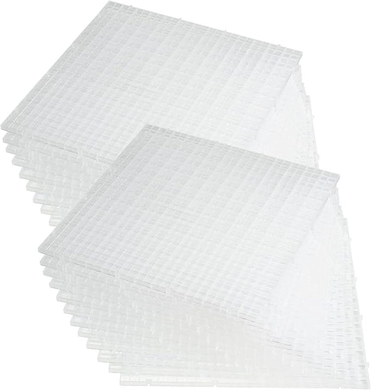 ALEGI 24 Pcs Aquarium Fish Tank Divider Plastic Egg Crate Aquarium Filter Bottom Tray Grid Isolation Board Partition Net Pane Separator (L 24pcs)