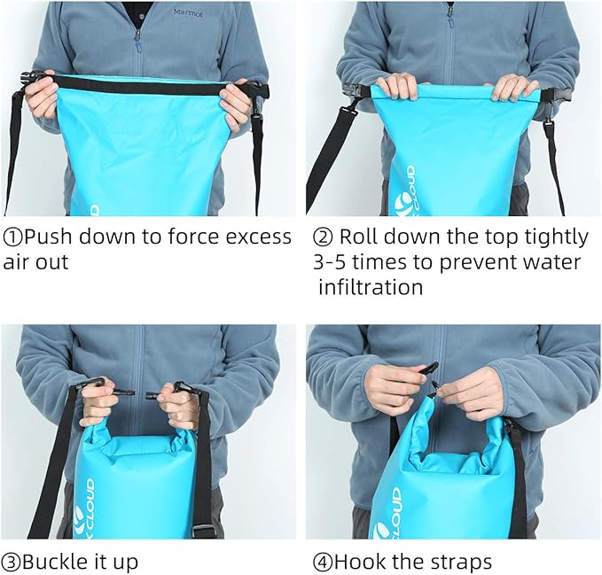 ROCK CLOUD Dry Bag Waterproof 30L Dry Sack for Kayaking Rafting Boating Beach Surfing Swimming Canoe Camping Hiking Fishing Ski