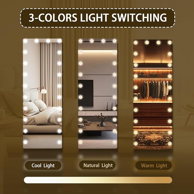 Kosmonia 66x22 Hollywood Full Length Mirror