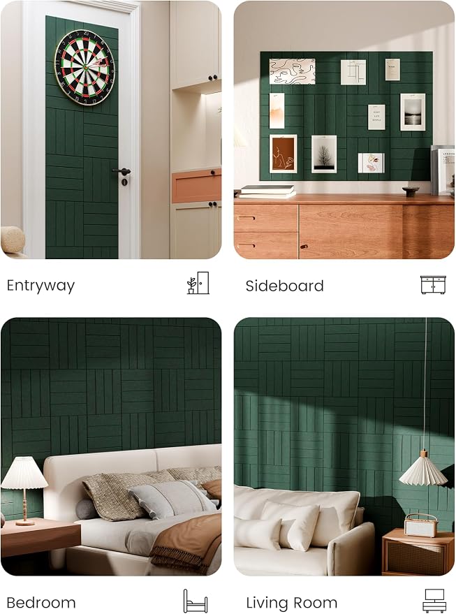 Bumusty Large Cork Board Alternative-48 x 36" Felt Bulletin Board Tiles