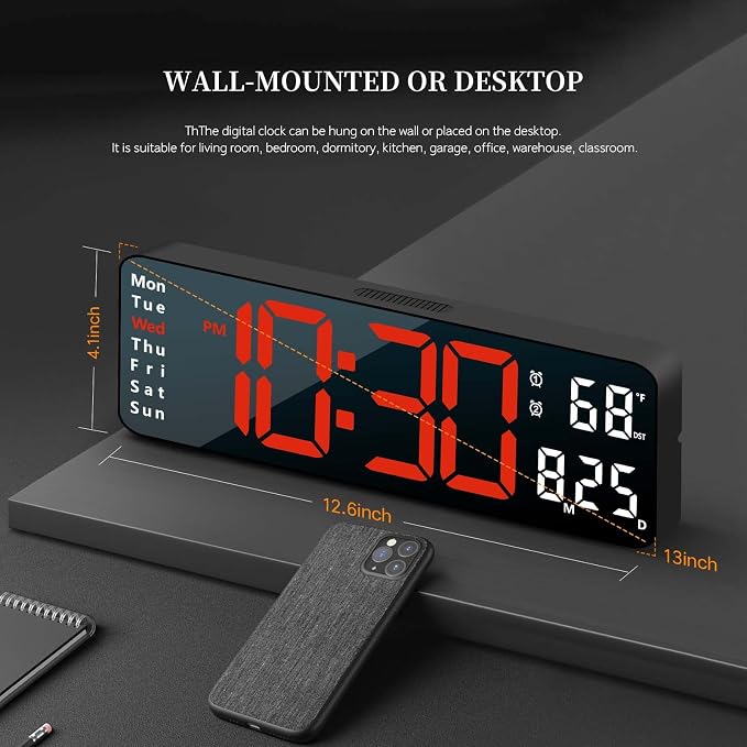 Digital Clock, Digital Wall Clock