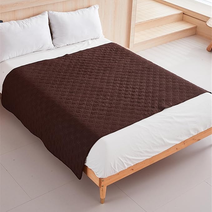 GIBZ Waterproof Dog Bed Blanket Cover Anti Slip Pet Furniture Protector Washable Large Washable Quilted Mat for Indoor, Coffee, 75x180cm