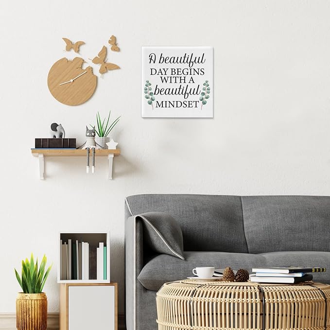 Motivational Eucalyptus Wall Art Decor, Inspirational Green Botanical Pictures