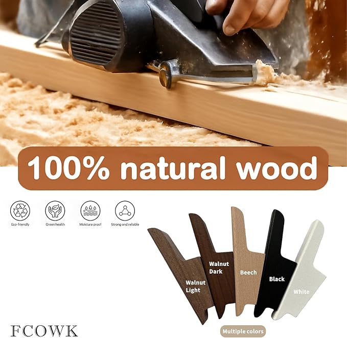 Wood Wall Hooks 4 Pack Coat Hooks Wall Mount White Wooden Hooks