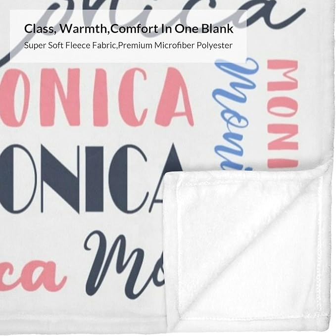 Name Blanket Personalized Blanket for Adult Kids Flannel Customize Throw Blanket Custom (Color 10, 60 x 80 Inches)