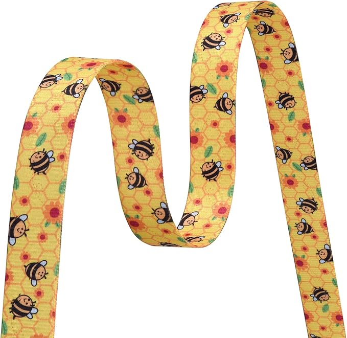 Dog Collar with Bohemia Floral Tribal Geometric Patterns - Soft Ethnic Style Collar Adjustable for Small Medium Large Dogs(Bee,XS)