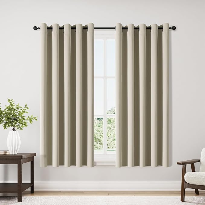 ChrisDowa Blackout Curtains 70 inches Wide