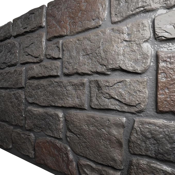 EverStone Cobblestone Faux Stone Panel, Earth Color