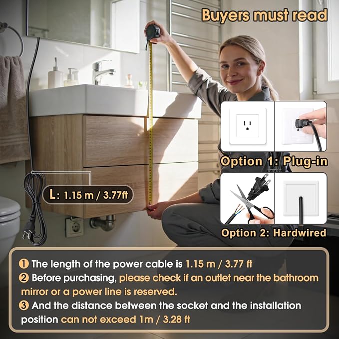 20x28 LED Bathroom Mirror with Lights Oval, Lighted Bathroom Vanity Mirror