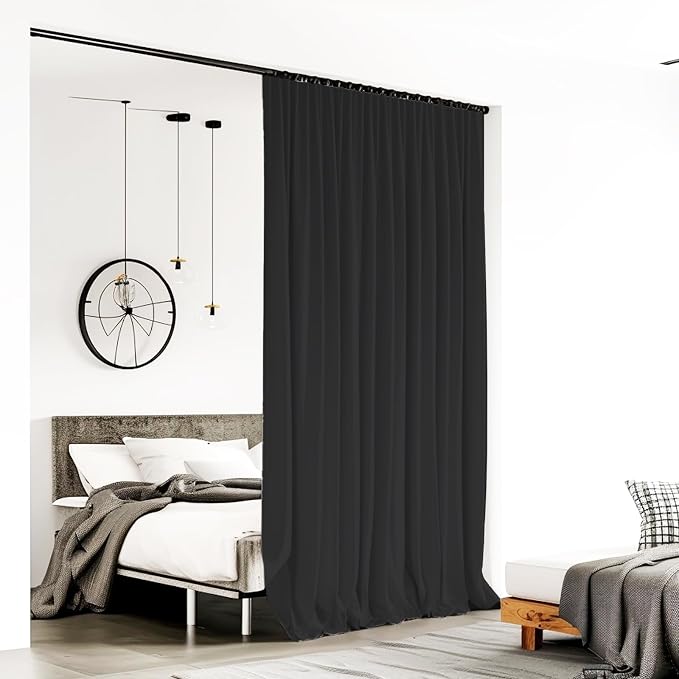 Room Divider Curtains for Ceiling Track Rod, 4.3 ft Wide x 8 ft Tall, 1 Panel