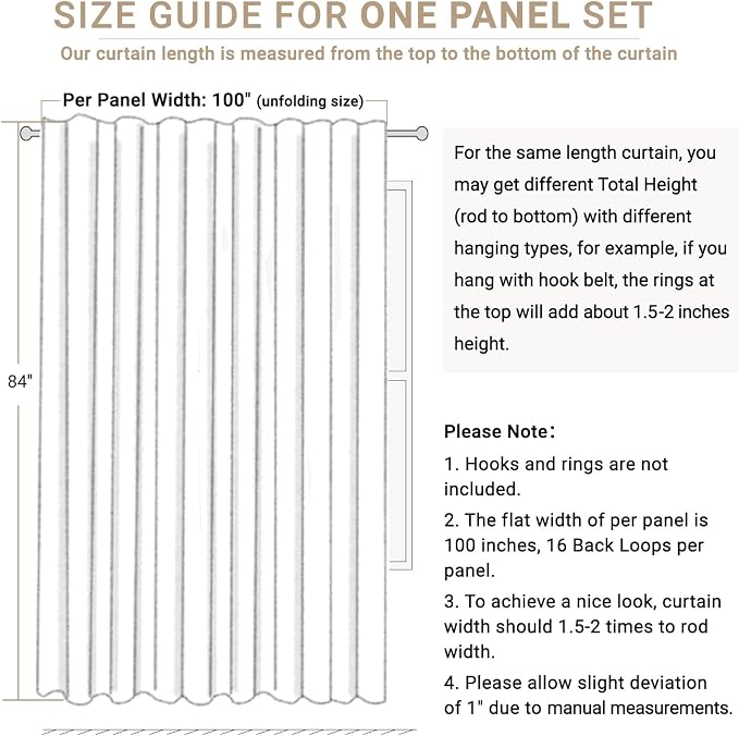 100% Blackout Shield Linen Blackout Curtains