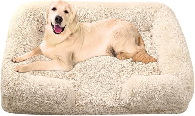Dog Beds Large Sized dog Orthopedic, Sofa Dog Bed with Waterproof Lining and Nonskid Bottom, Rectangle Washable Dog Bed for Medium Small Dogs and Cats Comfortable ( Color : Brown3 , Size : 51 x 35" )