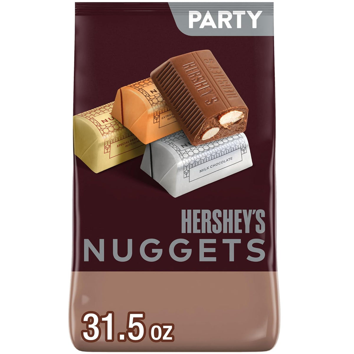 HERSHEY'S NUGGETS Assorted Chocolate Candy Party Pack, 26 oz