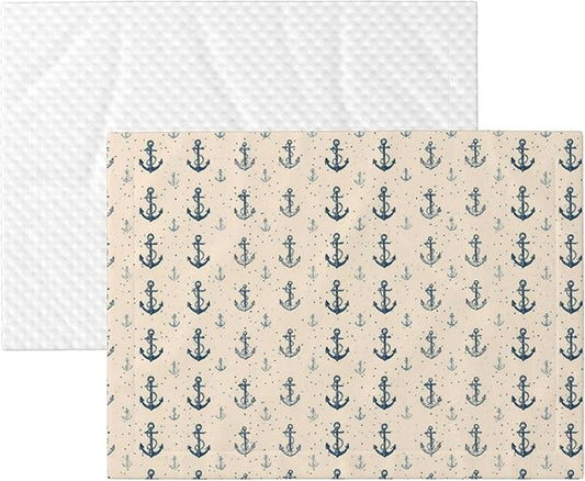 Waterproof Dog Blanket Soft Pet Blanket for Puppy Cat, Fleece Cat Throw Blankets for Furniture Bed Couch Sofa Reversible - Anchors