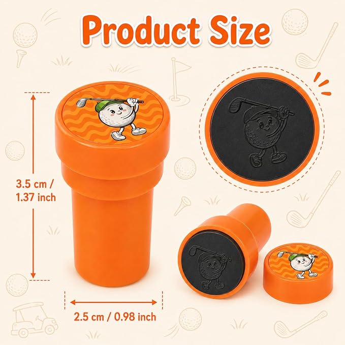 Cinrobiye 24 Pcs Golf Stampers Party Favor Set, Cute Sports Golf Stamps for Kids Birthday Party, Classroom Rewards, Carnival Prizes, Goody Bag Fillers, Sports Themed Party Supplies