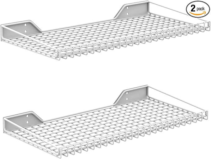 WALMANN 2 Pack Garage Wall Shelf, 23.5" x 12" Wall-Mounted Storage Shelves