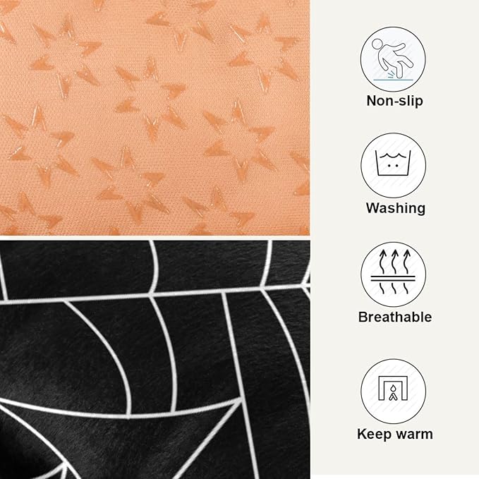 Pet Bed Halloween Spider Web Dog Bed Mat Absorbing Non Slip Pad Pet Sleeping Mat for Small, Medium, and Large Dogs Puppy Cat 36 in x 24 in