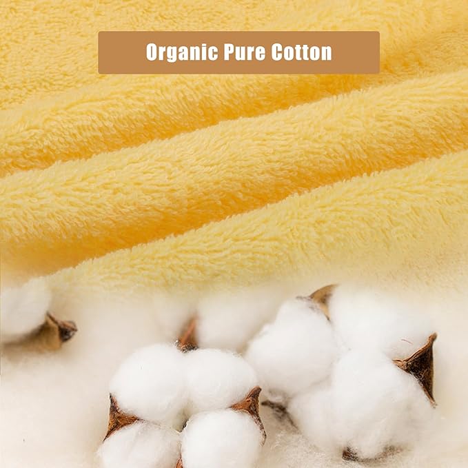 SEMAXE 12 Pack Hand Towels for Bathroom, 100% Cotton Towels with Hanging Loops, Soft and Highly Absorbent, Hand Towel Set for Gym, Shower, Hotel, Spa and Kitchen, Yellow