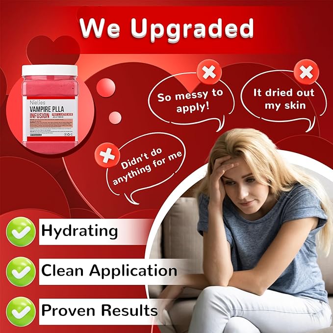 Jelly Mask, Facial Skin Care- Vampire "Peel-Off" Jelly Mask Set, Jelly masks for Facials Professional, Face Mask For Instant Hydration, Vegan Peel Off Face Mask, For Moisturizing, Smoothing (Vampire)