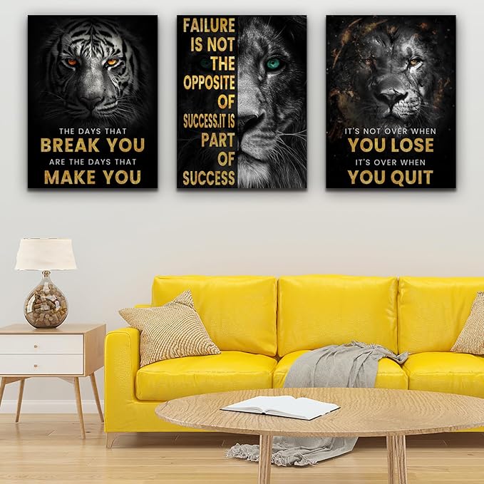 Motivational Office Wall Decor 3 Pieces Paintings Motivational