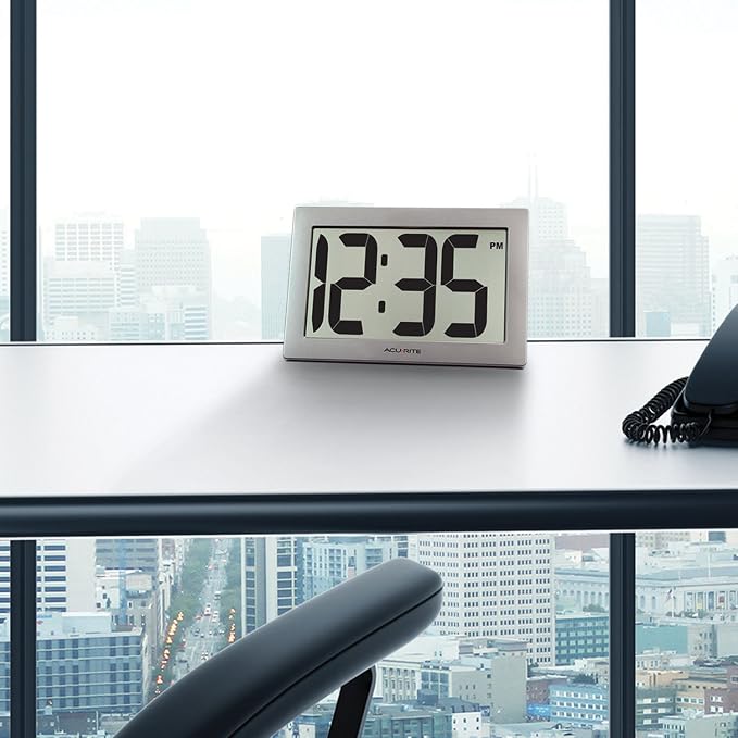 AcuRite 75102RM 9.5" Large Digital Clock