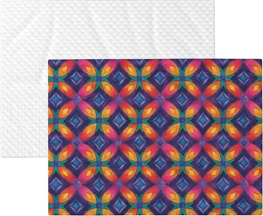 Waterproof Dog Blanket Soft Pet Blanket for Puppy Cat, Fleece Cat Throw Blankets for Furniture Bed Couch Sofa Reversible - Retro Tie Dye Stained Glass 3