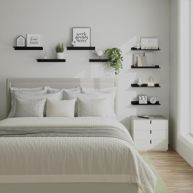 WOPITUES Floating Shelves, Wall Mounted Shelves
