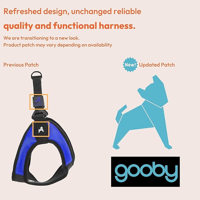 Gooby Escape Free Easy Fit Harness - Black, Medium - No Pull Step-in Patented Small Dog Harness with Quick Release Buckle - Perfect On the Go No Pull Harness for Small Dogs or Medium Dog Harness